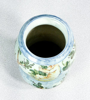 vaso farmacia albarello studio ernan albisola ceramica maiolica dipinta