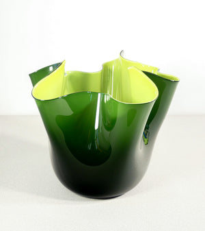 vaso fazzoletto 1972 design fulvio bianconi per venini vetro soffiato murano