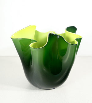 vaso fazzoletto 1972 design fulvio bianconi per venini vetro soffiato murano