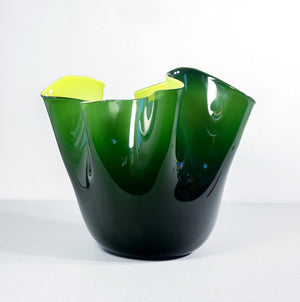 vaso fazzoletto 1972 design fulvio bianconi per venini vetro soffiato murano