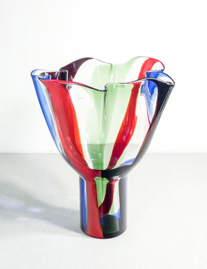 vaso kukinto design timo sarpaneva per venini vetro soffiato 2010 murano glass