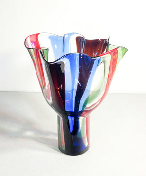 vaso kukinto design timo sarpaneva per venini vetro soffiato 2010 murano glass