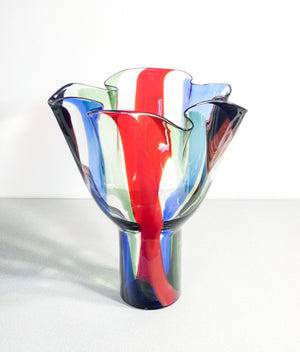 vaso kukinto design timo sarpaneva per venini vetro soffiato 2010 murano glass