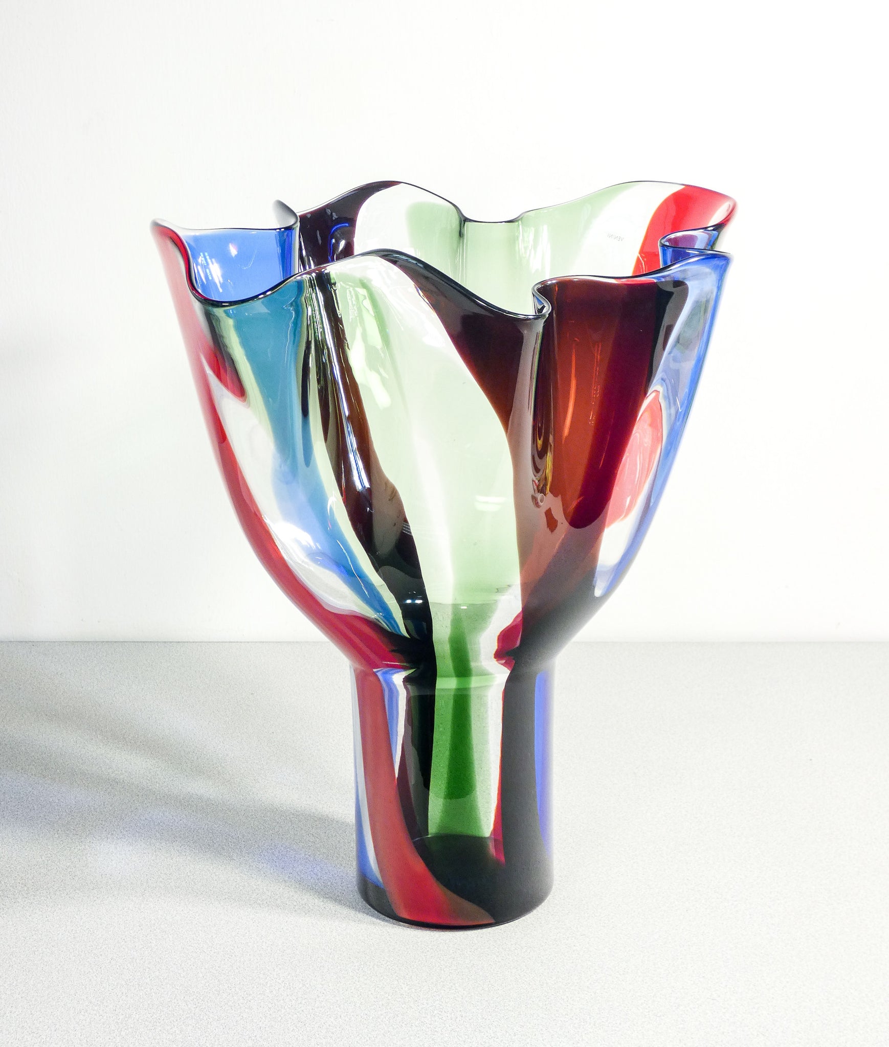 vaso kukinto design timo sarpaneva per venini vetro soffiato 2010 murano glass