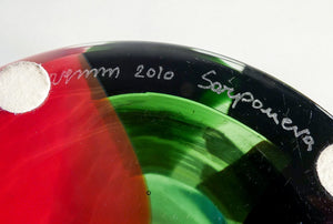 vaso kukinto design timo sarpaneva per venini vetro soffiato 2010 murano glass