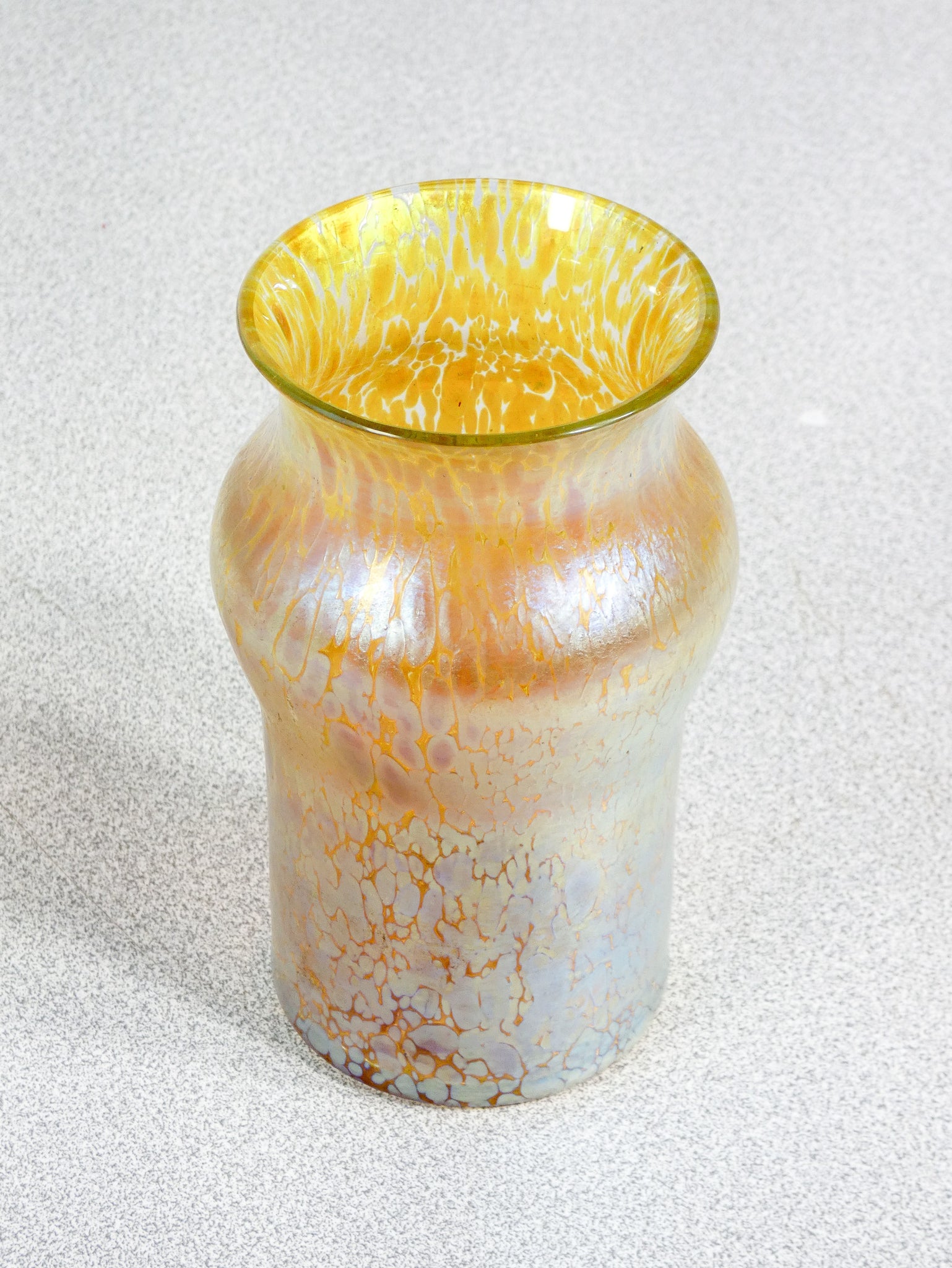 vaso loetz austria firmato papillon gold vetro soffiato iridescente art nouveau