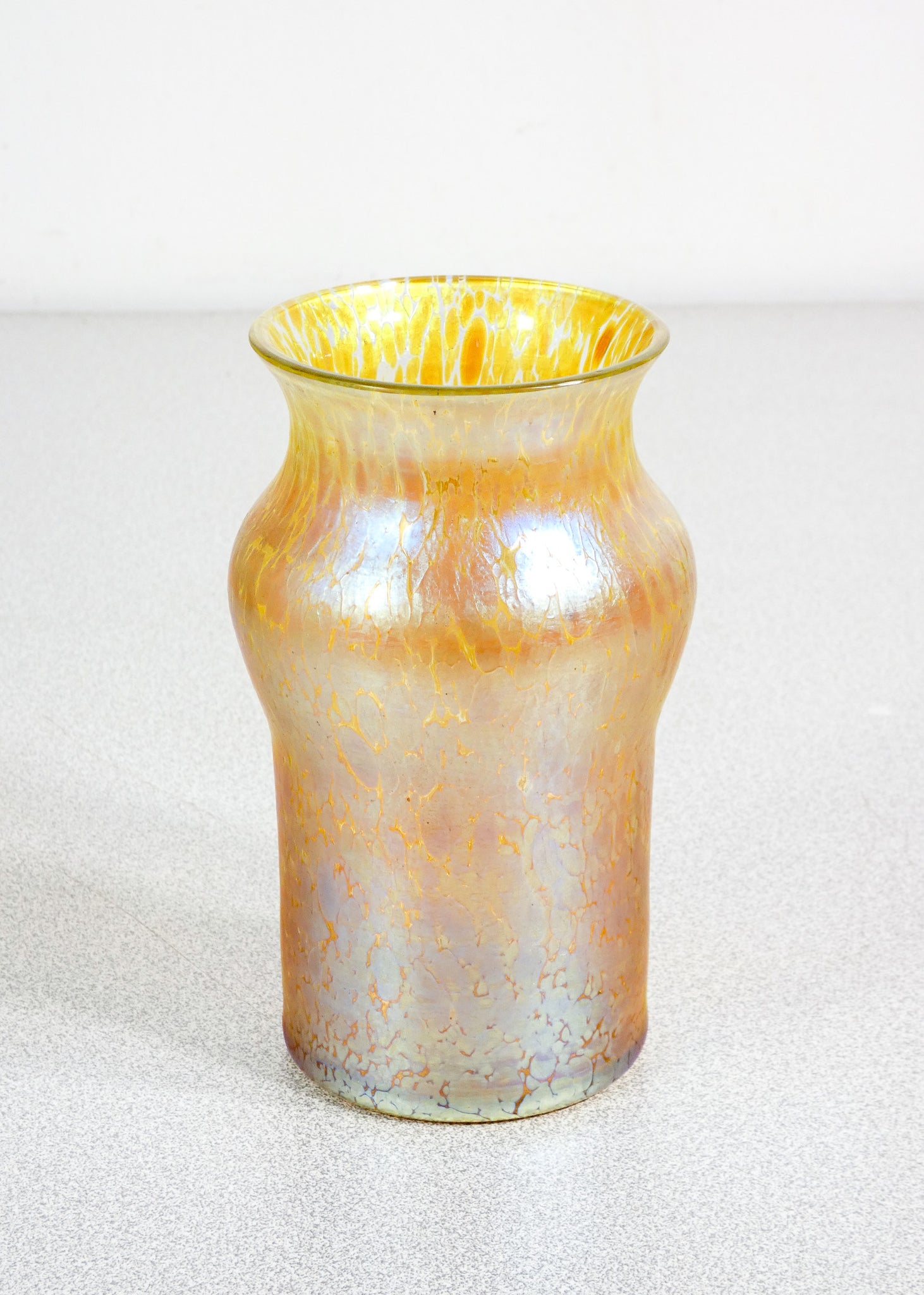 vaso loetz austria firmato papillon gold vetro soffiato iridescente art nouveau