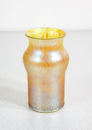 vaso loetz austria firmato papillon gold vetro soffiato iridescente art nouveau