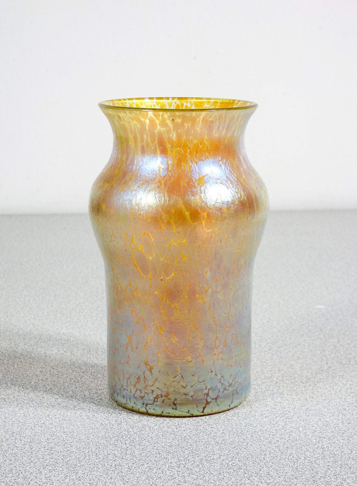 vaso loetz austria firmato papillon gold vetro soffiato iridescente art nouveau