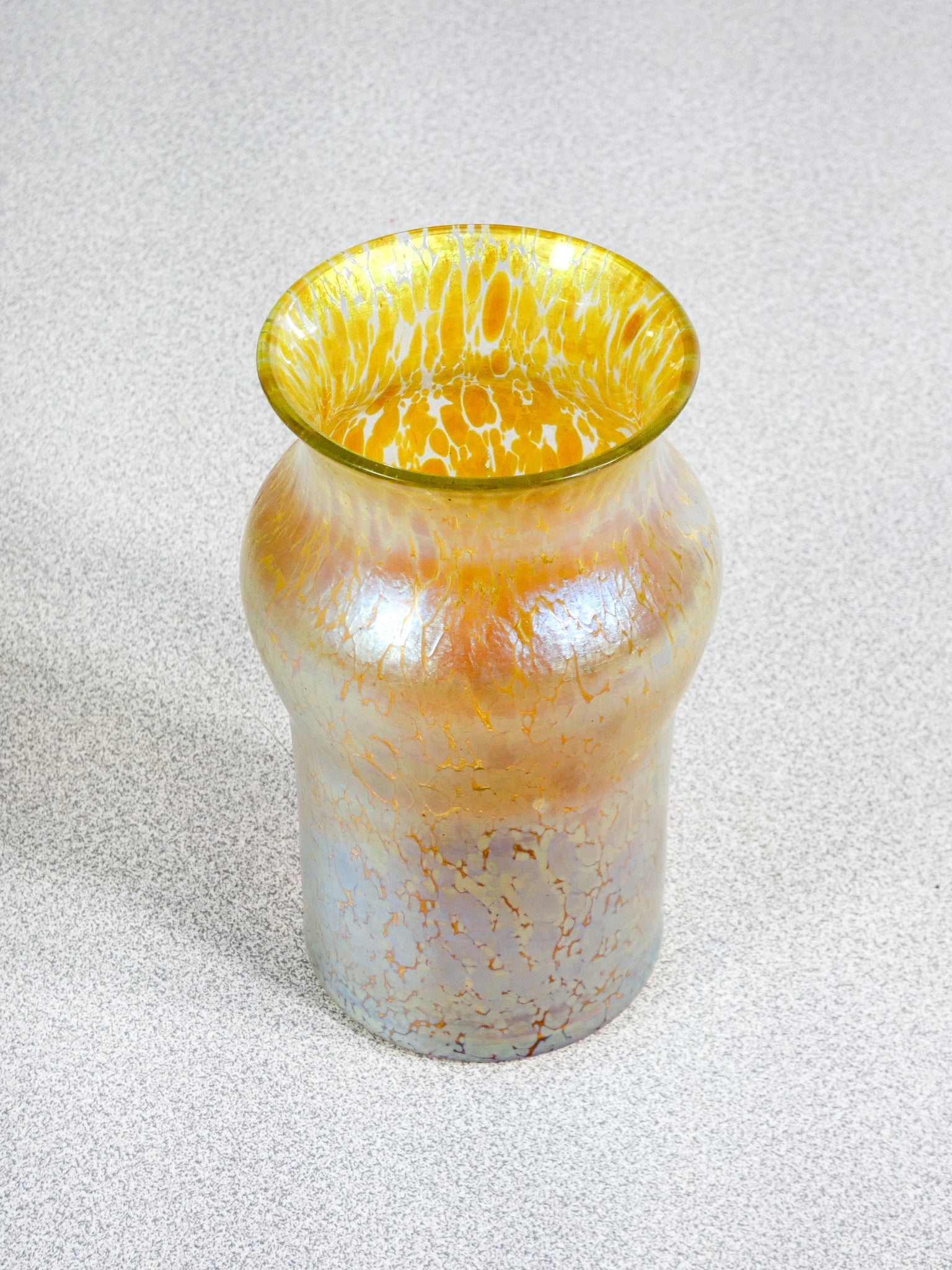 vaso loetz austria firmato papillon gold vetro soffiato iridescente art nouveau