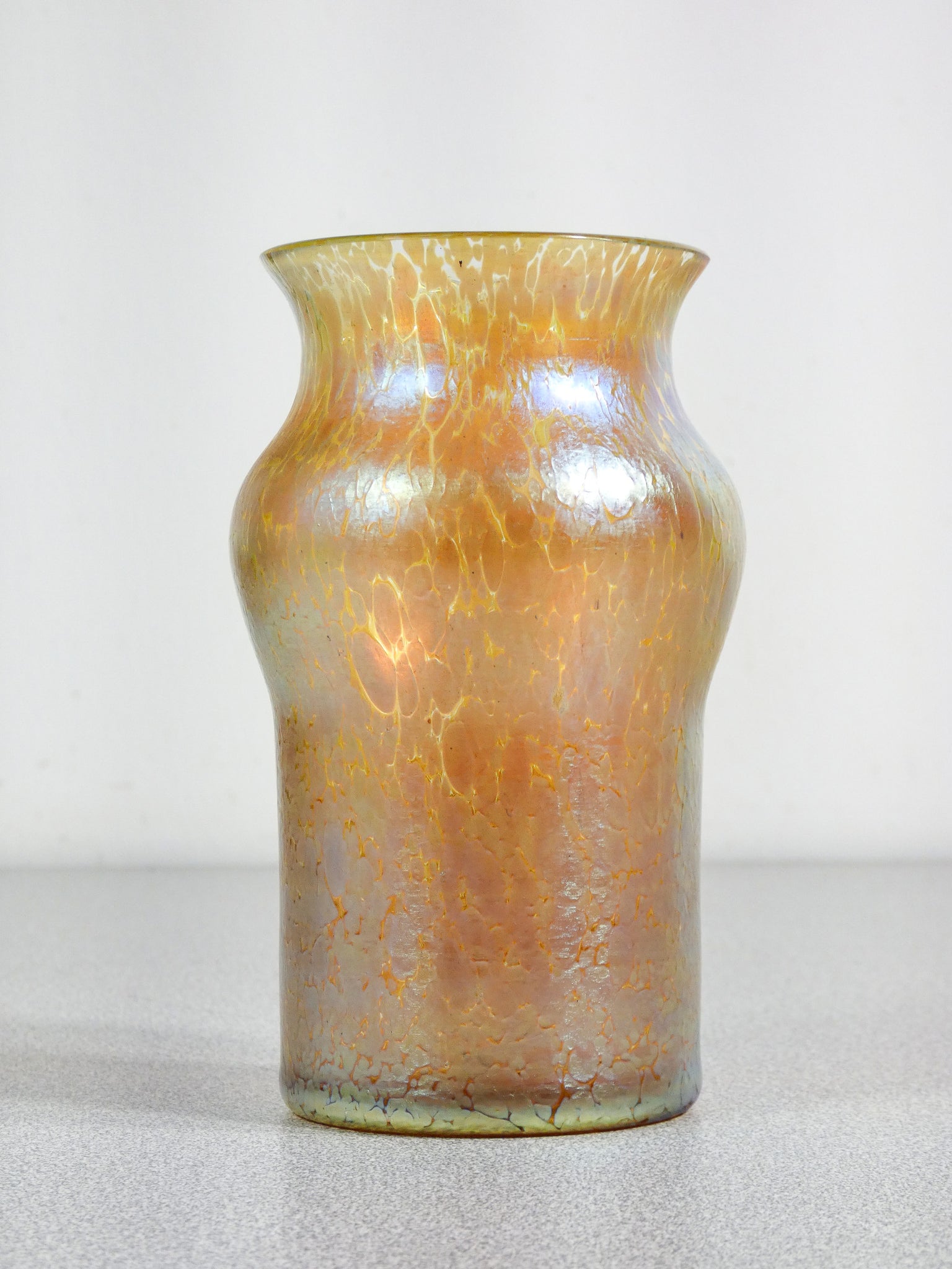 vaso loetz austria firmato papillon gold vetro soffiato iridescente art nouveau