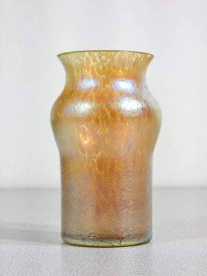 vaso loetz austria firmato papillon gold vetro soffiato iridescente art nouveau