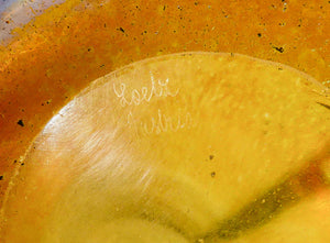 vaso loetz austria firmato vetro soffiato iridescente art nouveau silberiris