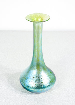 vaso loetz austria papillon crete vetro soffiato iridescente art nouveau