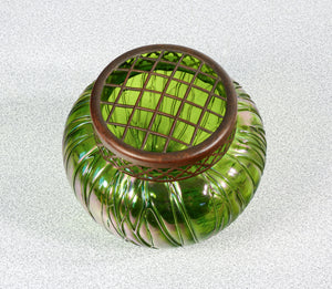 vaso pallme konig austria vetro soffiato iridescente epoca 1910s art nouveau 4