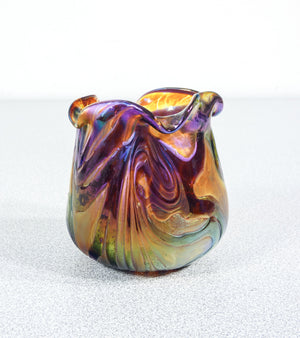 vaso pallme konig austria vetro soffiato iridescente epoca 1910s art nouveau 5