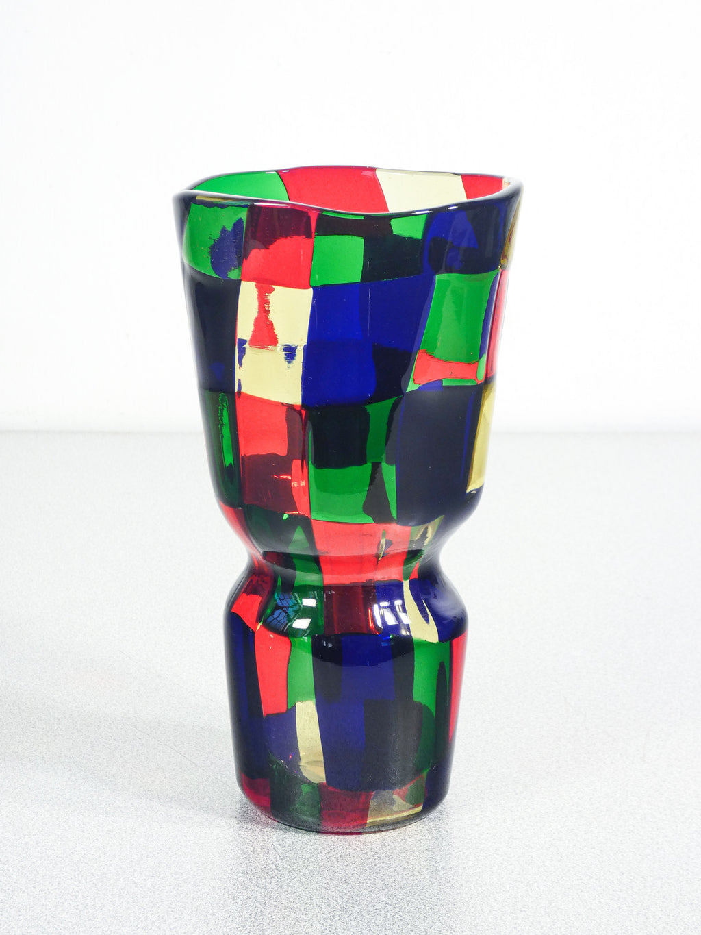 vaso pezzato parigi design fulvio bianconi per venini 1950 vetro soffiato 3