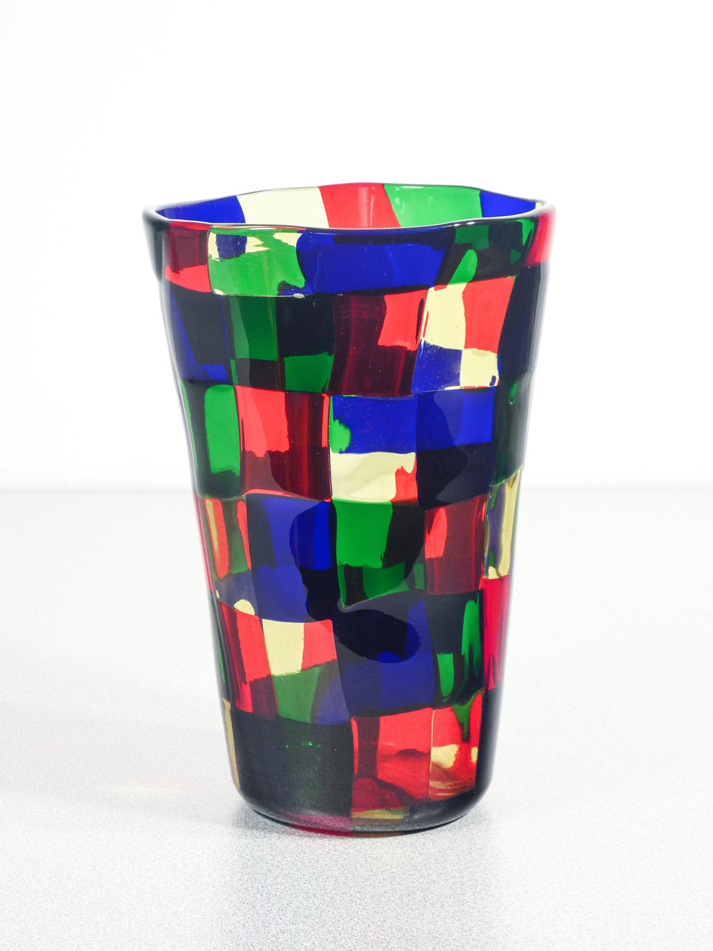 vaso pezzato parigi design fulvio bianconi per venini 1950 vetro soffiato 4