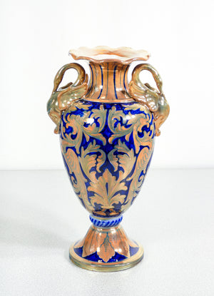 vaso robbia gualdo tadino maiolica lustro dipinta a mano ceramica epoca