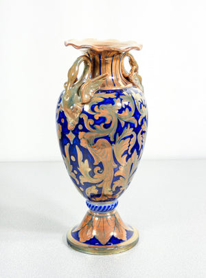vaso robbia gualdo tadino maiolica lustro dipinta a mano ceramica epoca