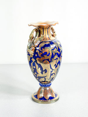 vaso robbia gualdo tadino maiolica lustro dipinta a mano ceramica epoca