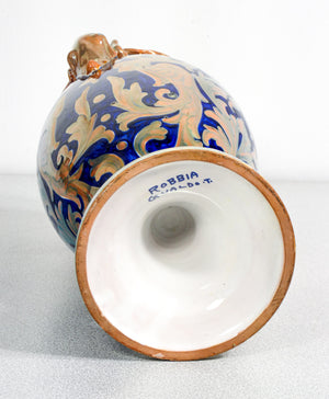 vaso robbia gualdo tadino maiolica lustro dipinta a mano ceramica epoca