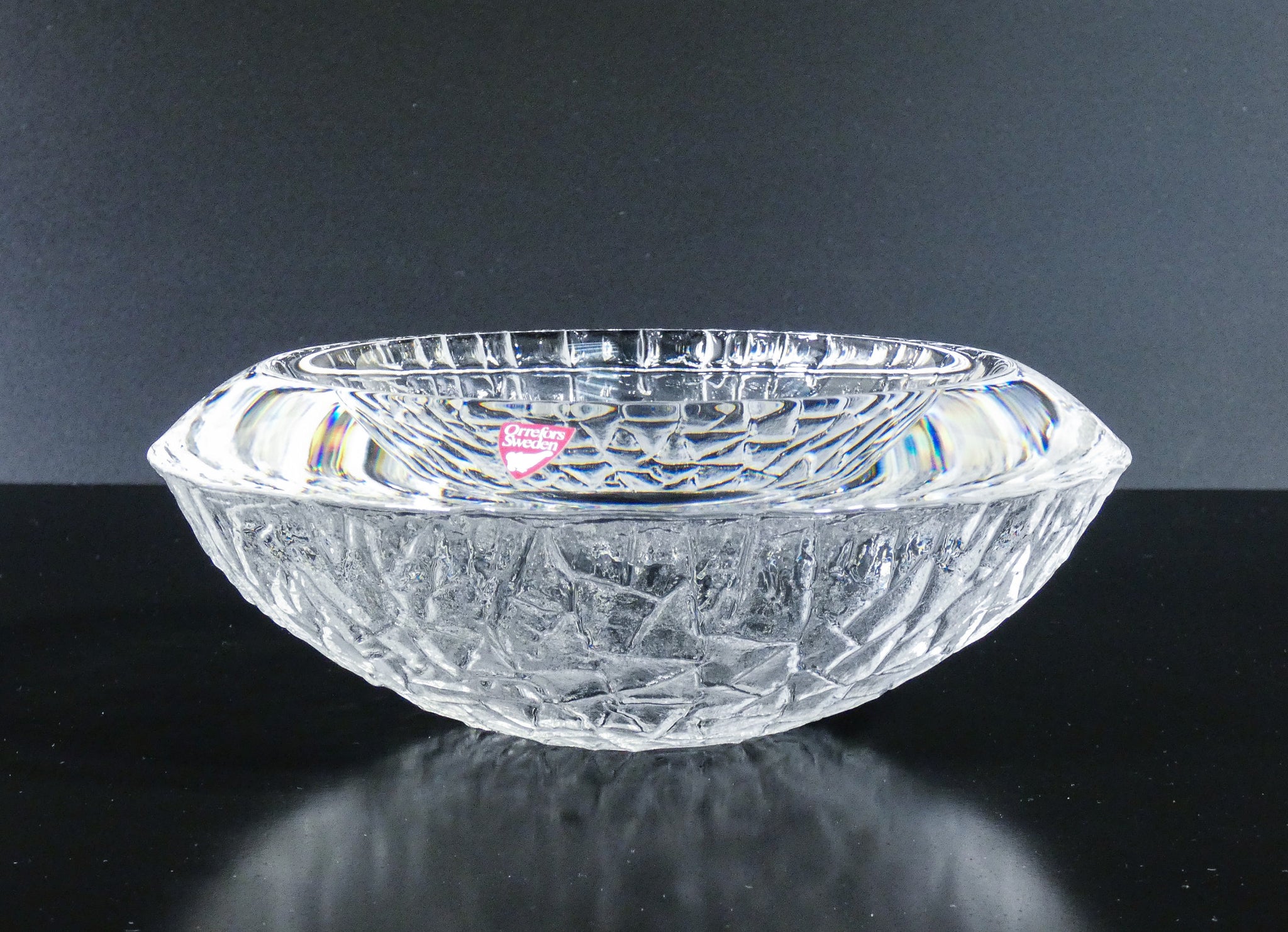vaso svuotatasche cristallo design orrefors sweden portacenere vintage bowl