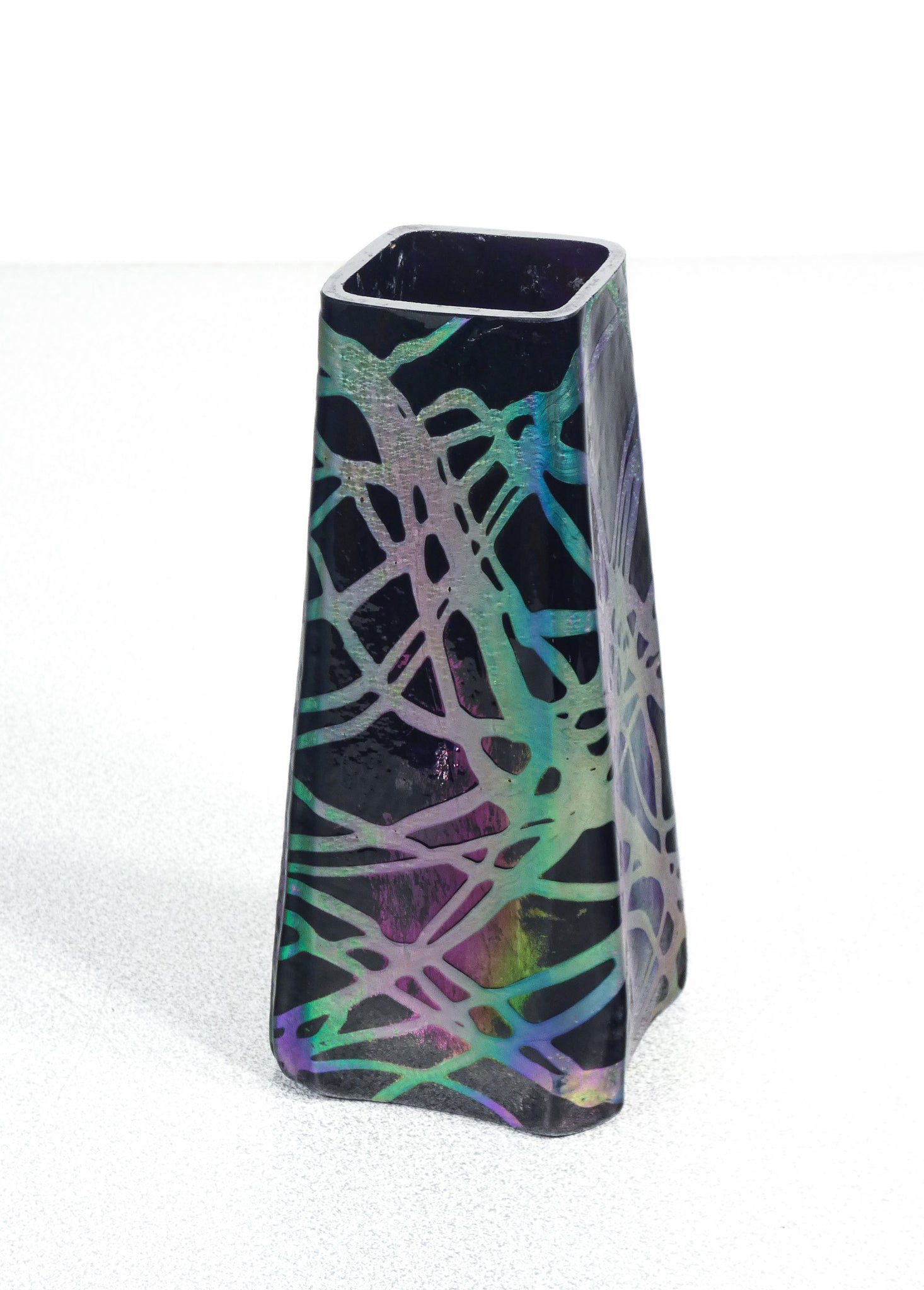 vaso vasetto wmf serie ikora vetro soffiato iridescente epoca 1930s art nouveau