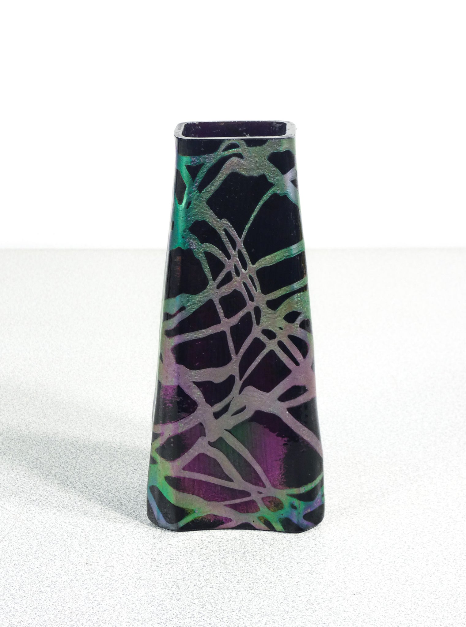 vaso vasetto wmf serie ikora vetro soffiato iridescente epoca 1930s art nouveau