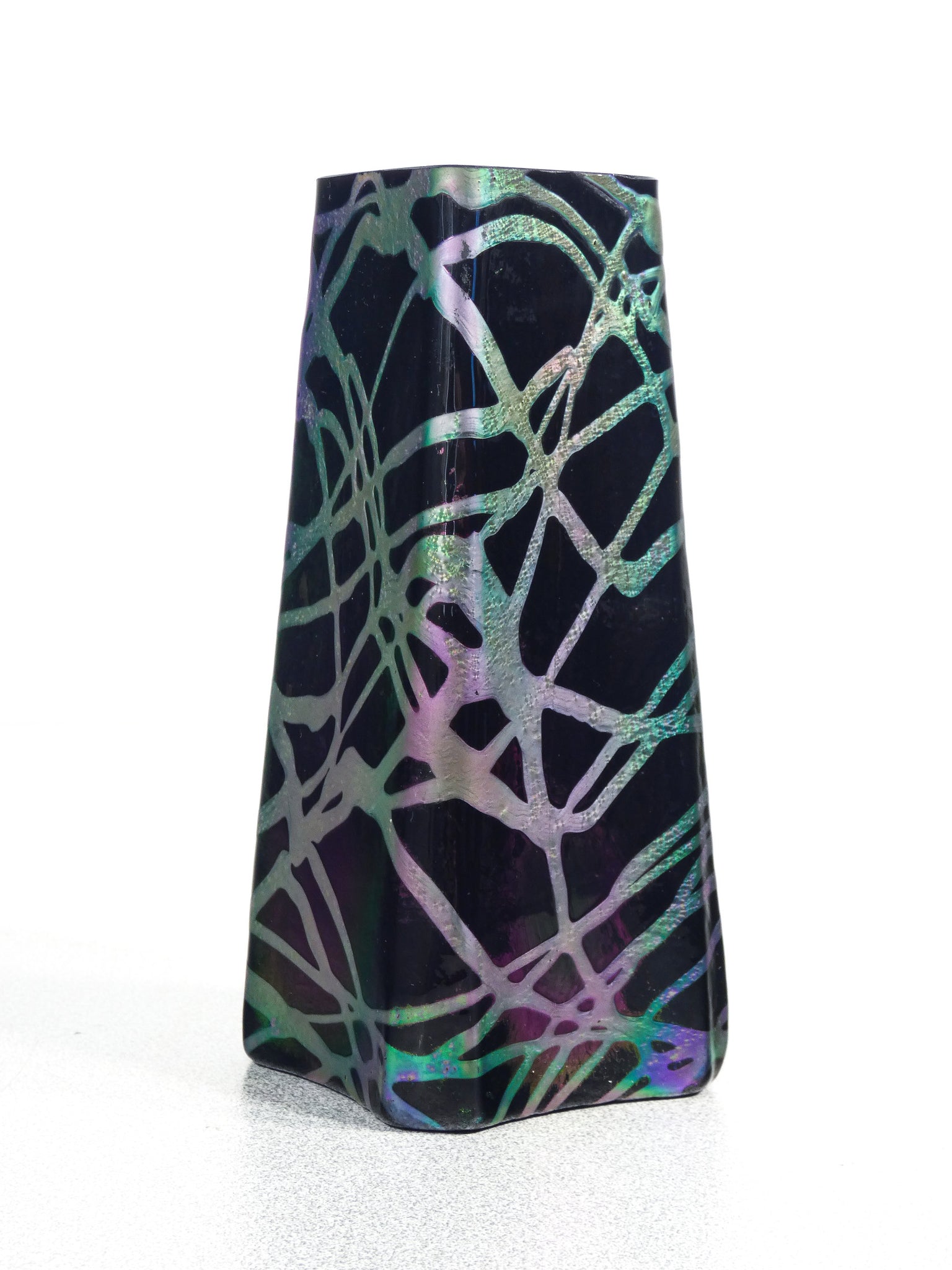 vaso vasetto wmf serie ikora vetro soffiato iridescente epoca 1930s art nouveau