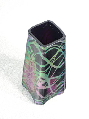 vaso vasetto wmf serie ikora vetro soffiato iridescente epoca 1930s art nouveau