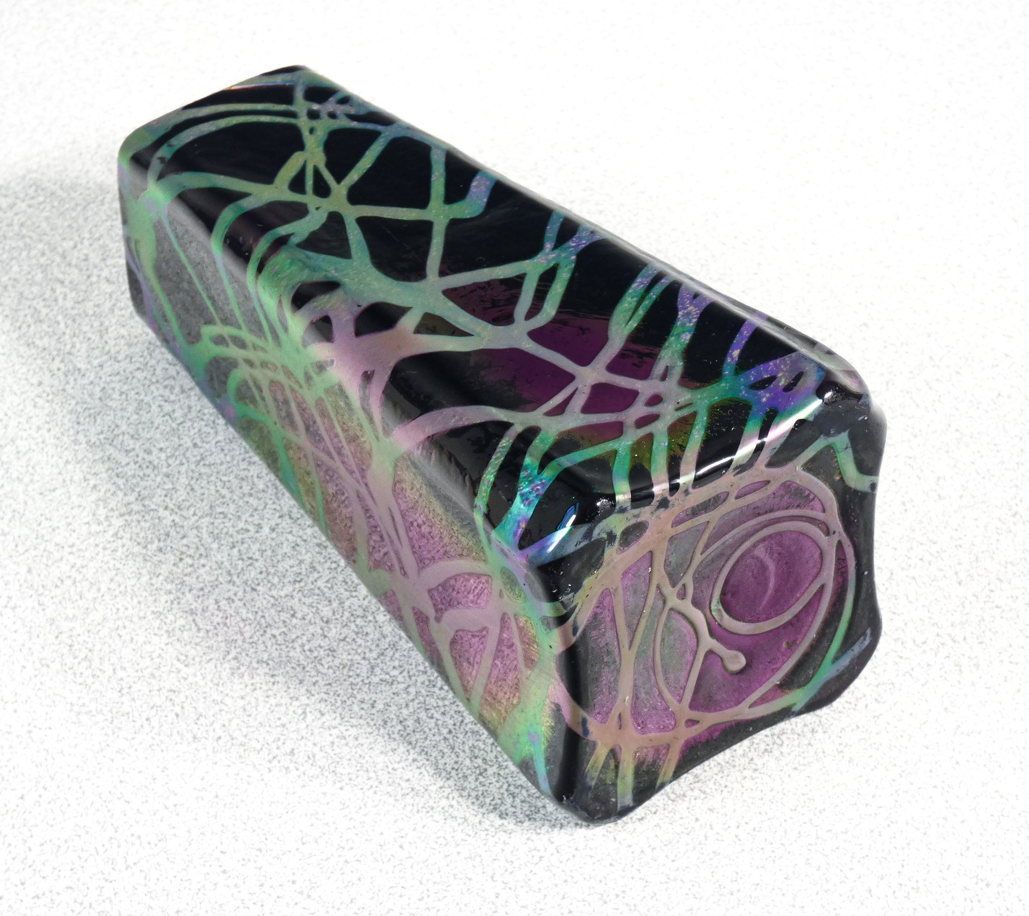 vaso vasetto wmf serie ikora vetro soffiato iridescente epoca 1930s art nouveau