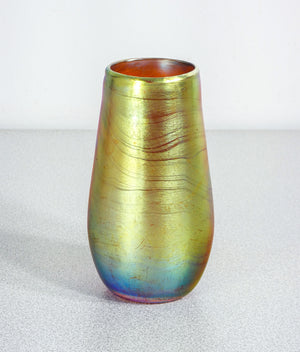 vaso vasetto wmf serie myra vetro soffiato iridescente epoca 1930s art nouveau