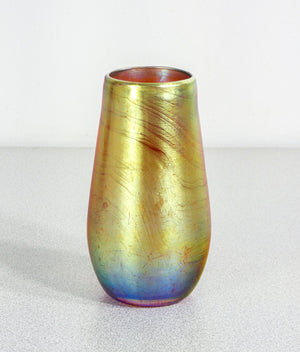 vaso vasetto wmf serie myra vetro soffiato iridescente epoca 1930s art nouveau