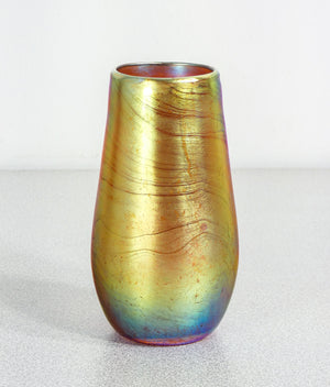 vaso vasetto wmf serie myra vetro soffiato iridescente epoca 1930s art nouveau