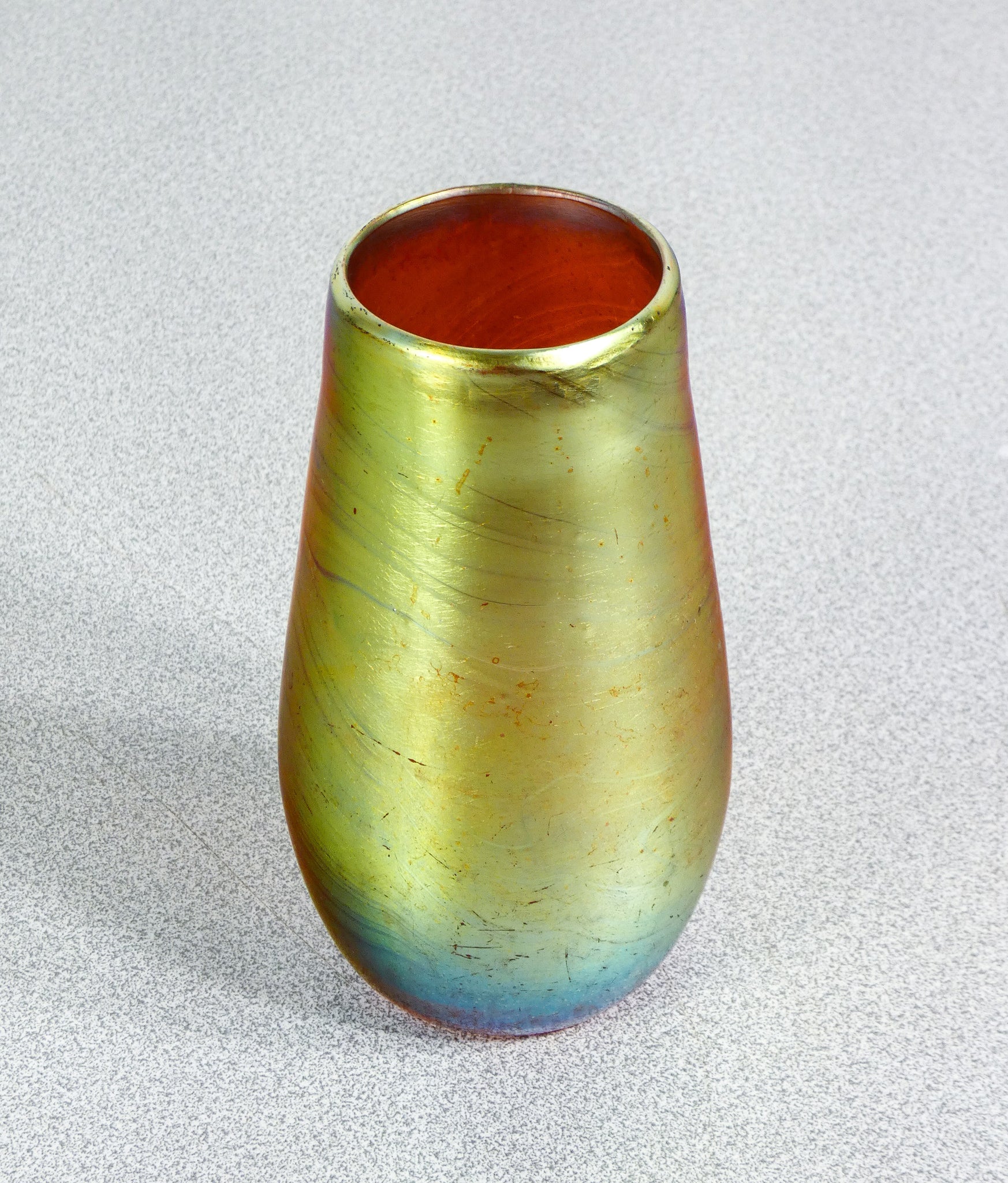 vaso vasetto wmf serie myra vetro soffiato iridescente epoca 1930s art nouveau