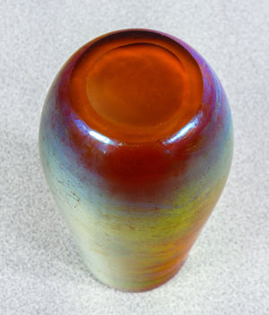 vaso vasetto wmf serie myra vetro soffiato iridescente epoca 1930s art nouveau