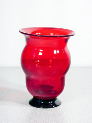 vaso vetro soffiato murano rosso verde design italia venice vintage glass