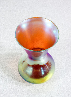 vaso wmf serie myra vetro soffiato iridescente epoca 1930s art deco antico 10