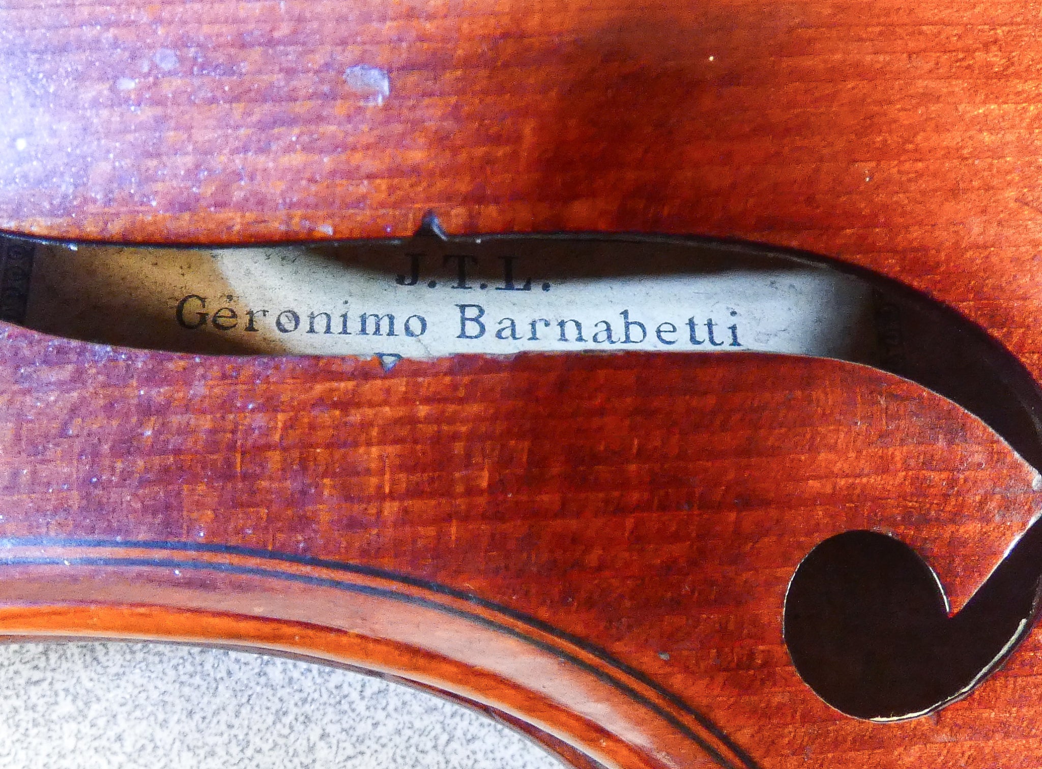 violino geronimo barnabetti jtl paris francia epoca primo 1900 custodia