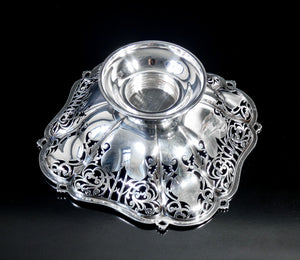 alzata argento sterling 925 harrison brothers epoca 1900 centrotavola antica