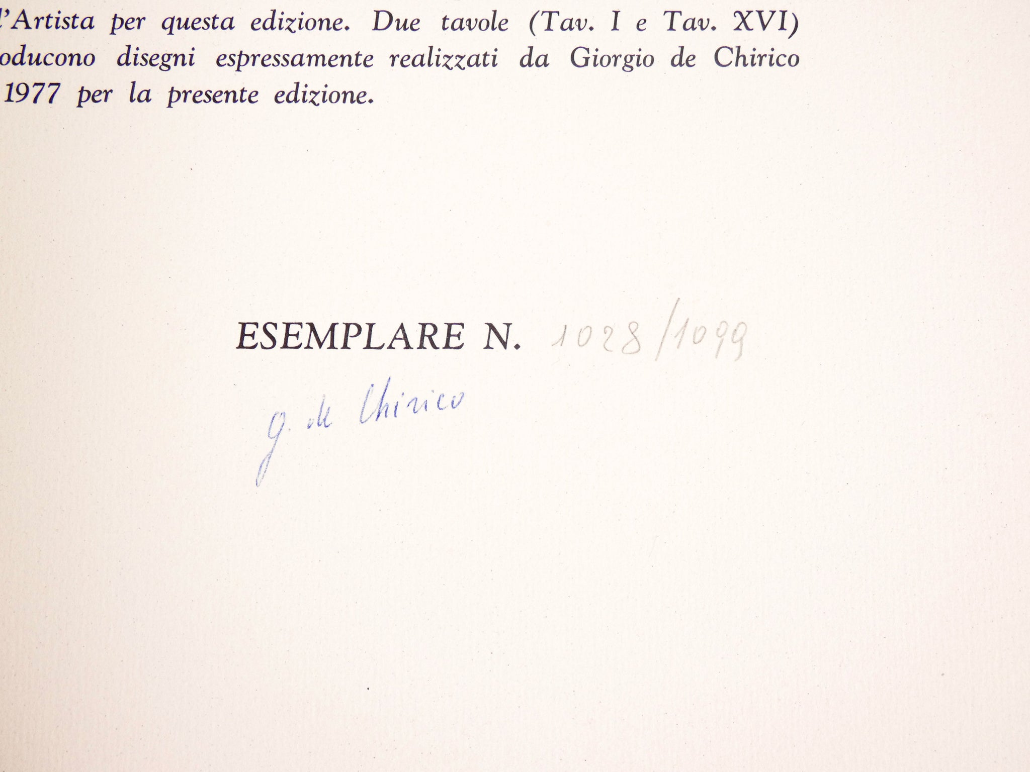 apocalisse illustrazioni giorgio de chirico bestetti libro numerato firmato 1977