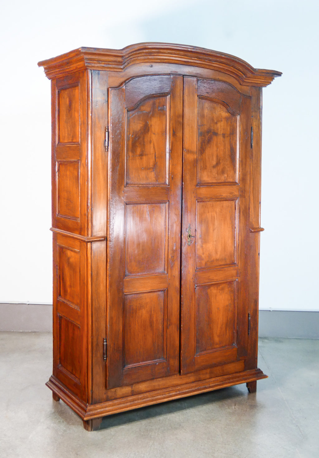 armadio carlo x legno massello noce epoca 1800 guardaroba doppio corpo antico
