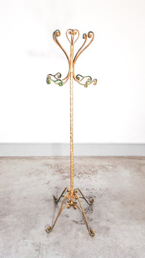 attaccapanni design pier luigi colli vintage epoca 1950s metallo dorato italy