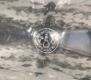 bottiglia baccarat france motivo uva vite decanter vaso cristallo epoca 1940s