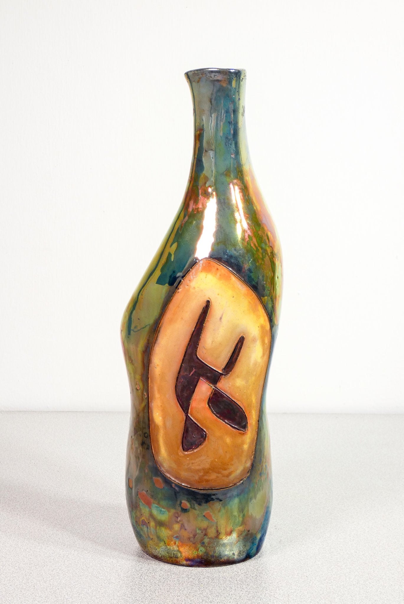 bottiglia design agenore fabbri per mga mazzotti italia 1960s smalto lustro 2