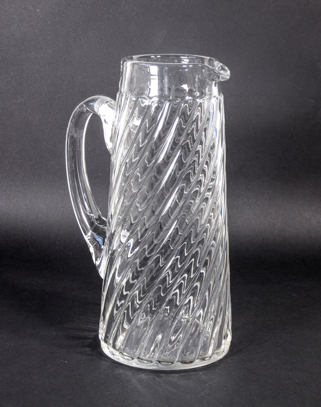 brocca vetro motivo geometrico stile art deco epoca 1950s vintage glass jug