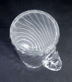 brocca vetro motivo geometrico stile art deco epoca 1950s vintage glass jug