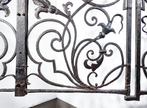cancello ferro battuto forgiato cancellata inferriata epoca 1700 antico