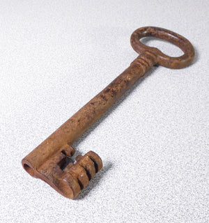 chiave forziere cassaforte ferro croce grande epoca ancient old key antica